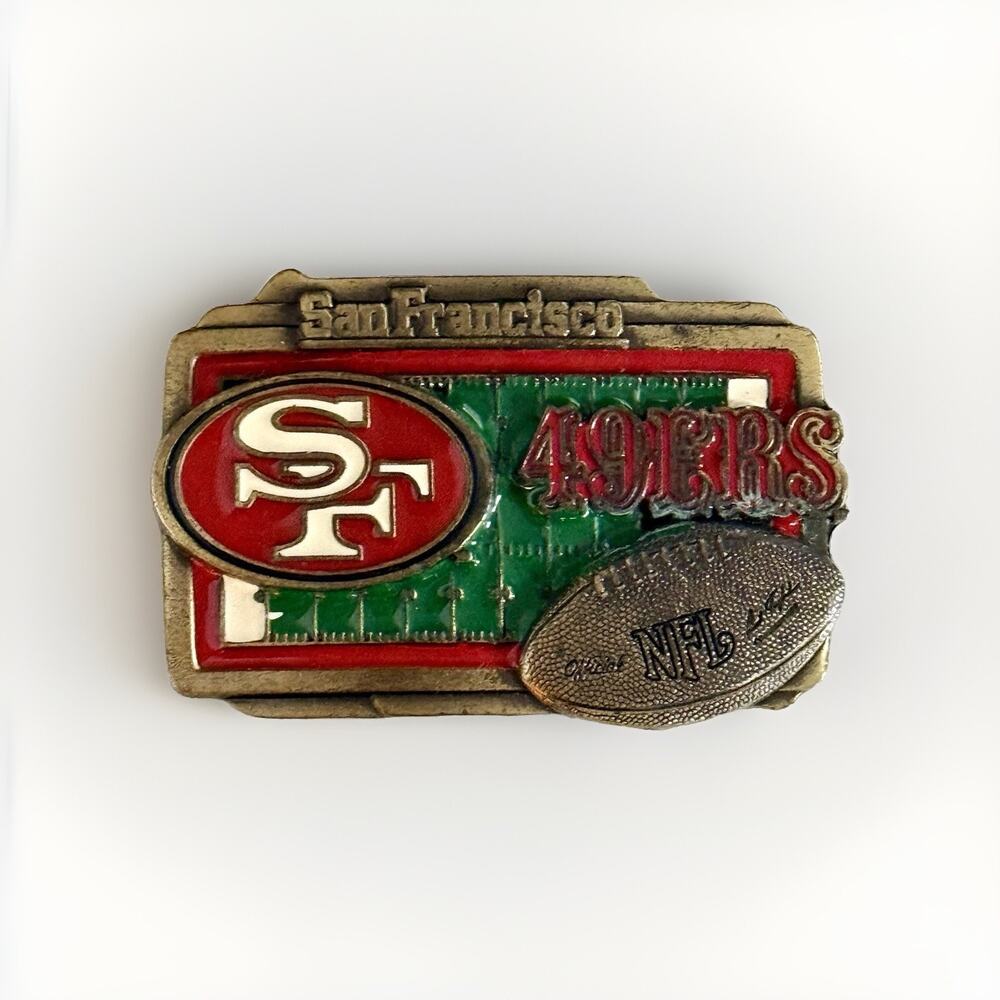 Vintage 1995 San Francisco 49ers NFL Belt Buckle Great American Products